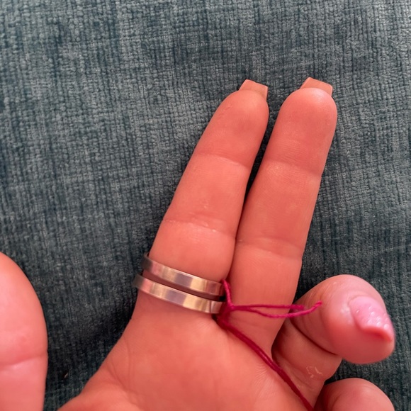 Sterling Silver and turquoise ring size 9 1/2- 9 3/4 item # 0007 - Picture 2 of 7